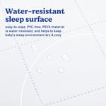 Graco 5-Inch Water-Resistant Crib And Toddler Mattress water-resistant callout