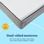 Graco Essentials 6-Inch Water-Resistant Dual-Sided Baby Crib & Toddler Bed Mattress dual-sided mattress callout