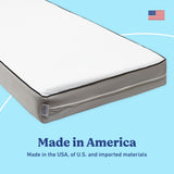 Graco Essentials 6-Inch Dual-Sided Baby Crib & Toddler Bed Mattress made in America callout