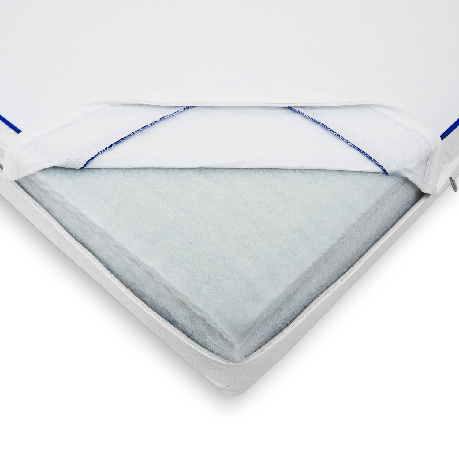 Graco Essentials 6-Inch Water-Resistant Dual-Sided Baby Crib & Toddler Bed Mattress with cover unzipped