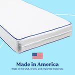 Graco 6-Inch Water-Resistant Dual-Sided Crib And Toddler Mattress made in America callout