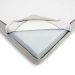 Graco Essentials 6-Inch Mesh Dual-Sided Baby Crib & Toddler Bed Mattress with cover unzipped