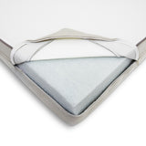 Graco Essentials 6-Inch Mesh Dual-Sided Baby Crib & Toddler Bed Mattress with cover unzipped