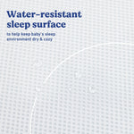 Graco Essentials 6-Inch Mesh Dual-Sided Baby Crib & Toddler Bed Mattress water-resistant callout