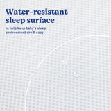 Graco Essentials 6-Inch Mesh Dual-Sided Baby Crib & Toddler Bed Mattress water-resistant callout