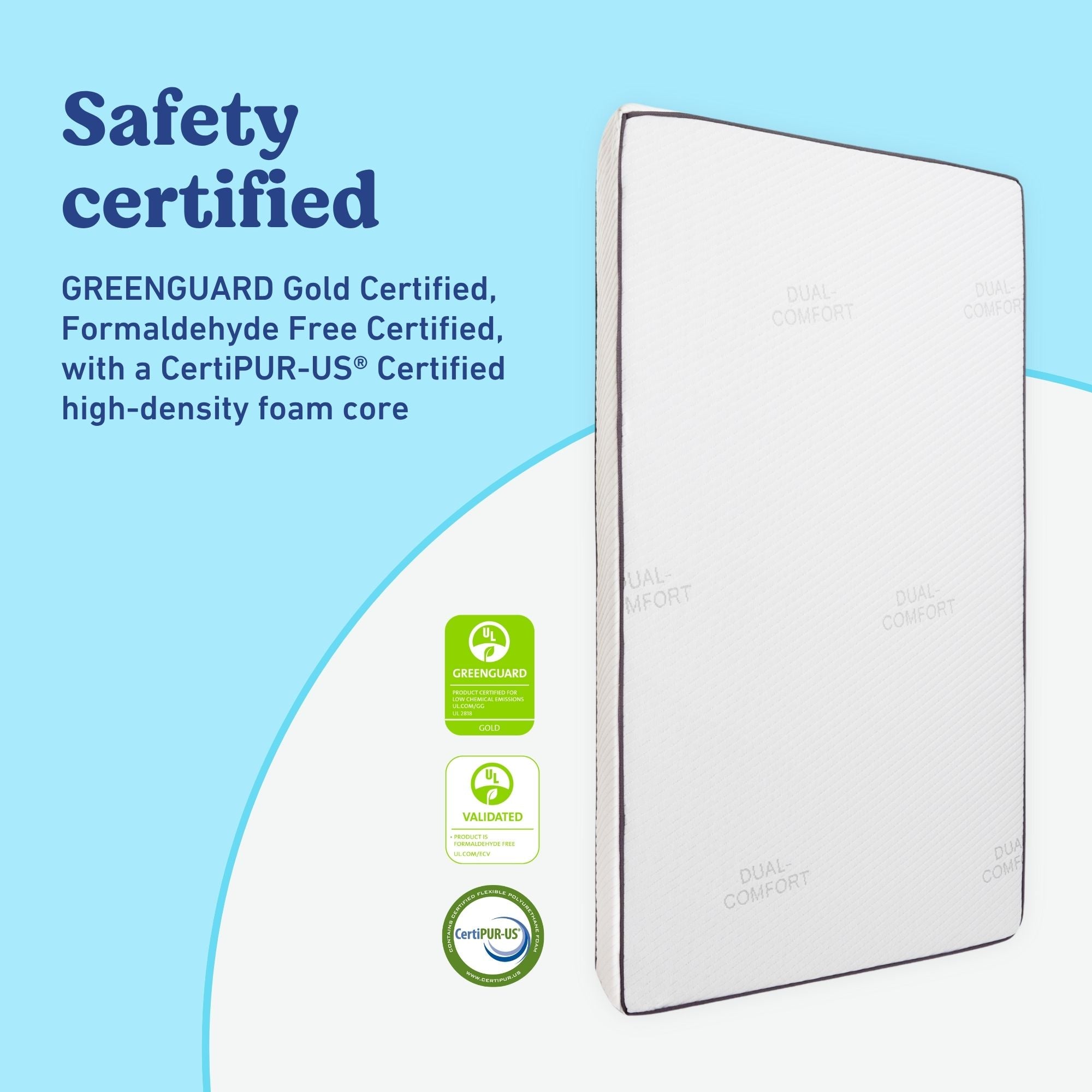 dual comfort mattress certifications callout