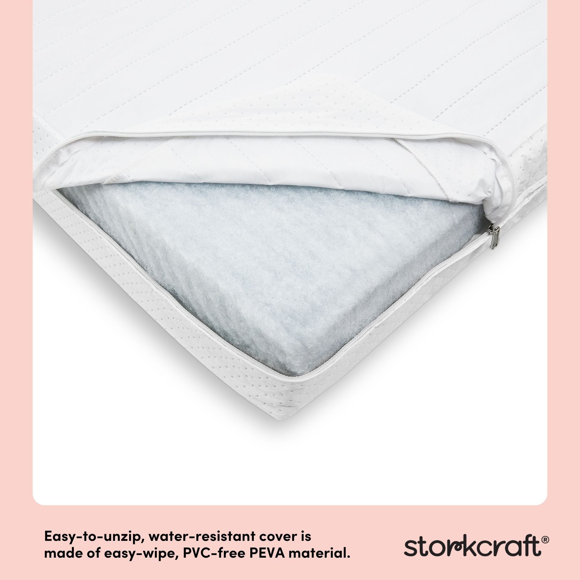 Storkcraft 6-Inch Water-Resistant Dual-Sided Baby Crib & Toddler Bed Mattress