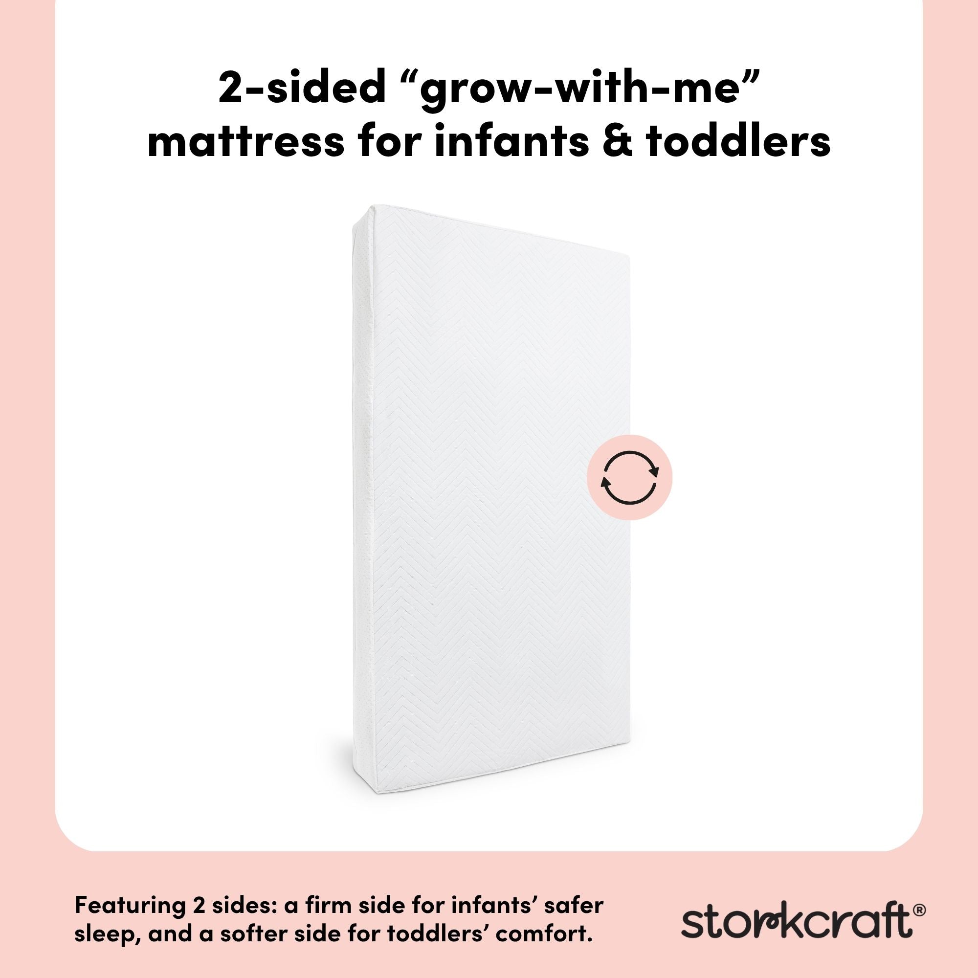 Storkcraft 6-Inch Water-Resistant Dual-Sided Baby Crib & Toddler Bed Mattress