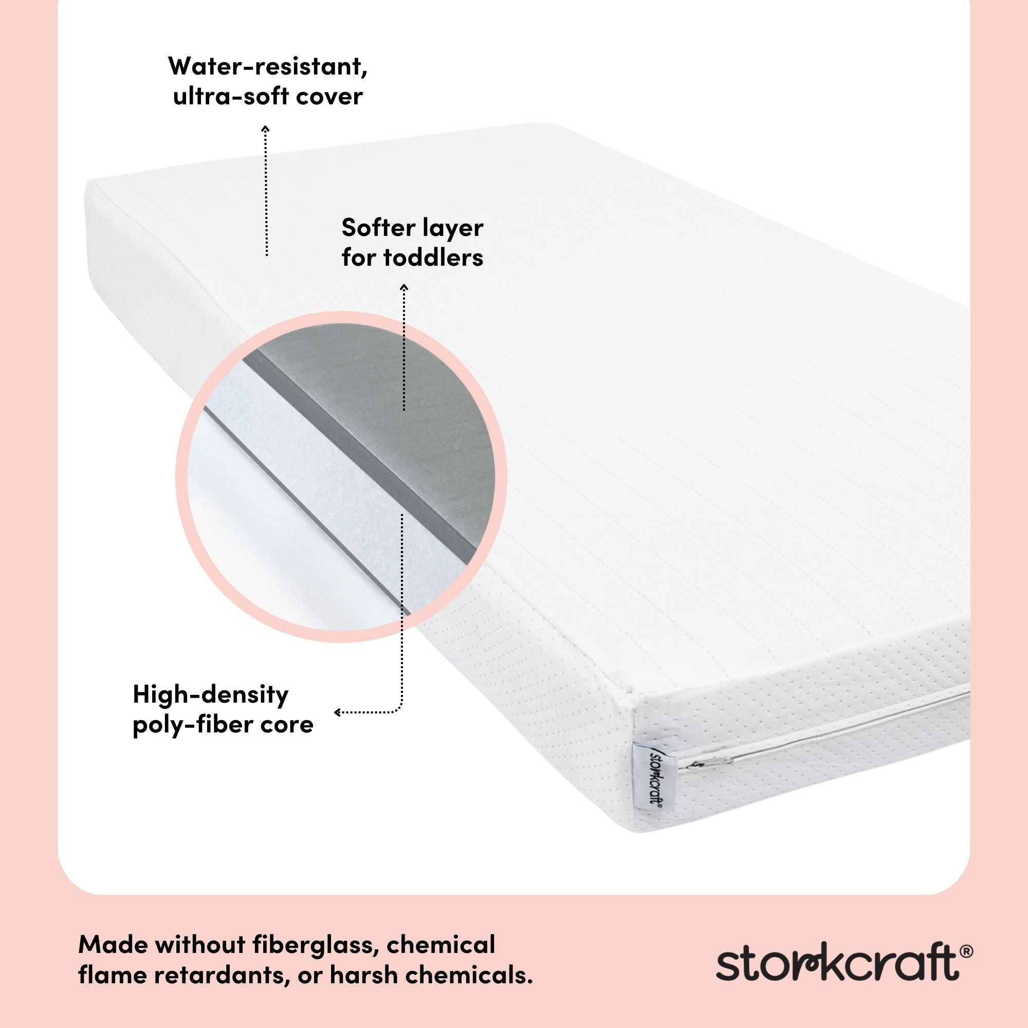 STORKCRAFT 6-INCH WATER-RESISTANT DUAL-SIDED CRIB & TODDLER MATTRESS