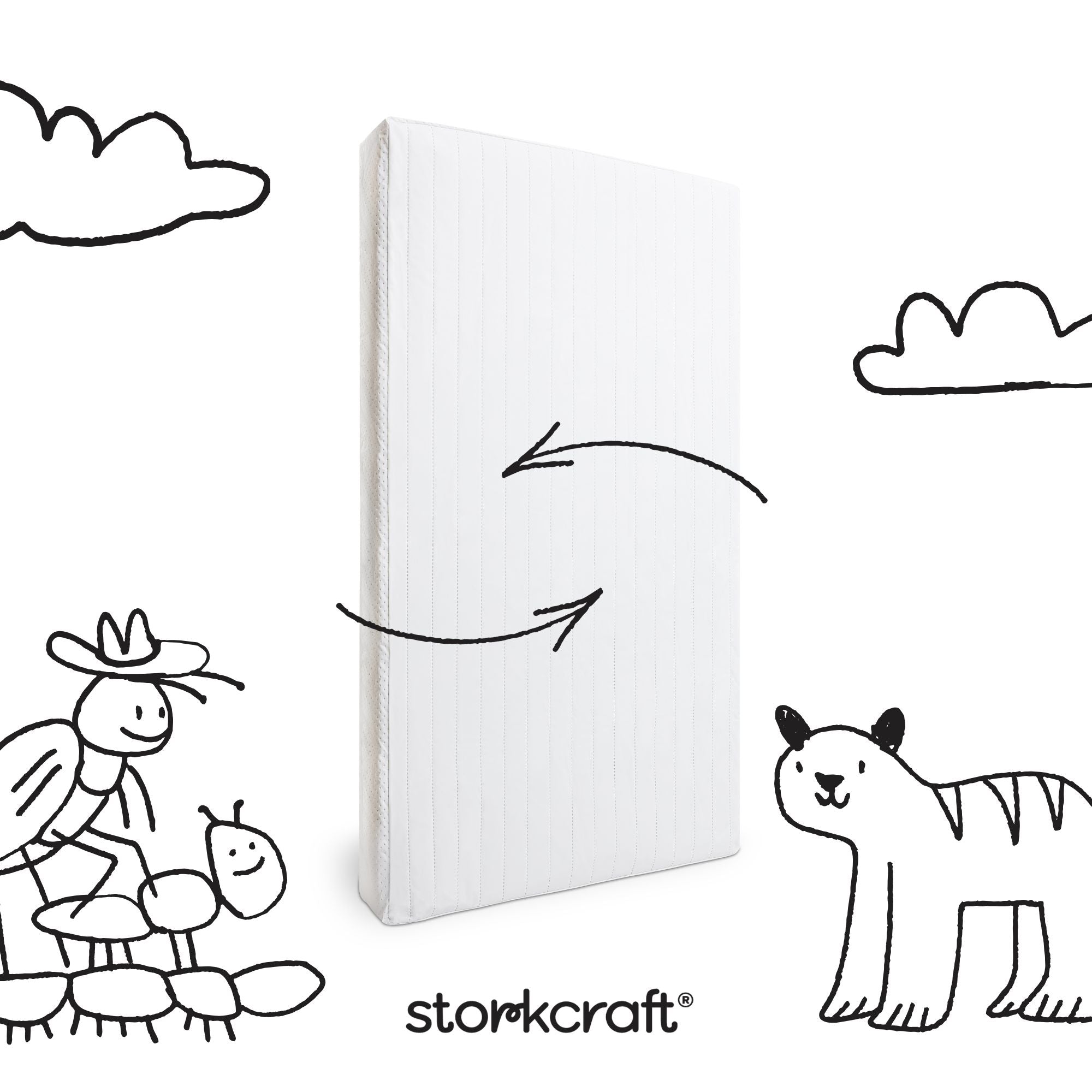 Storkcraft 6-Inch Water-Resistant Dual-Sided Baby Crib & Toddler Bed Mattress