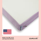 Storkcraft 6-Inch Mesh Dual-Sided Crib And Toddler Mattress made in America callout