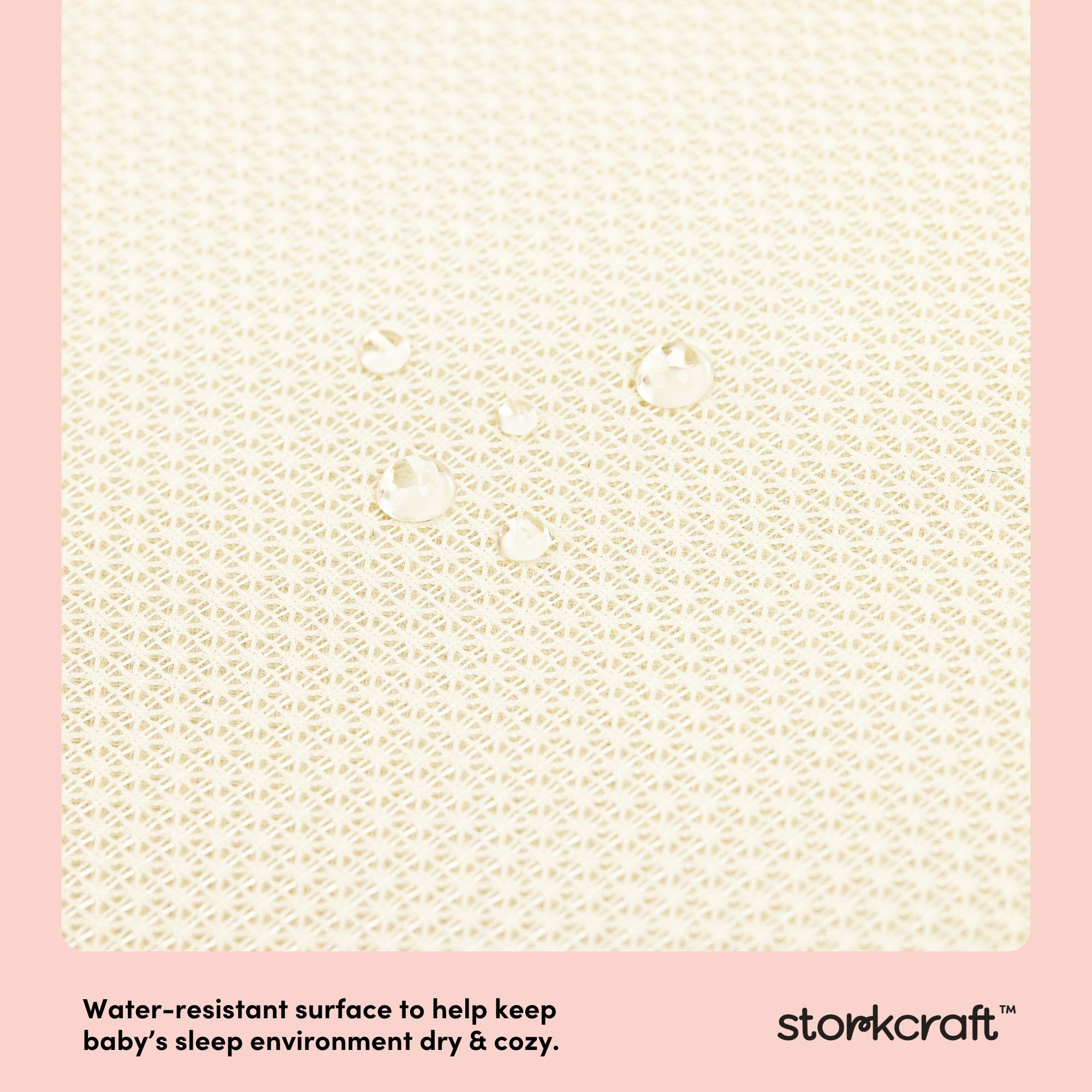 Storkcraft 6-Inch Mesh Dual-Sided Crib And Toddler Mattress water-resistant callout