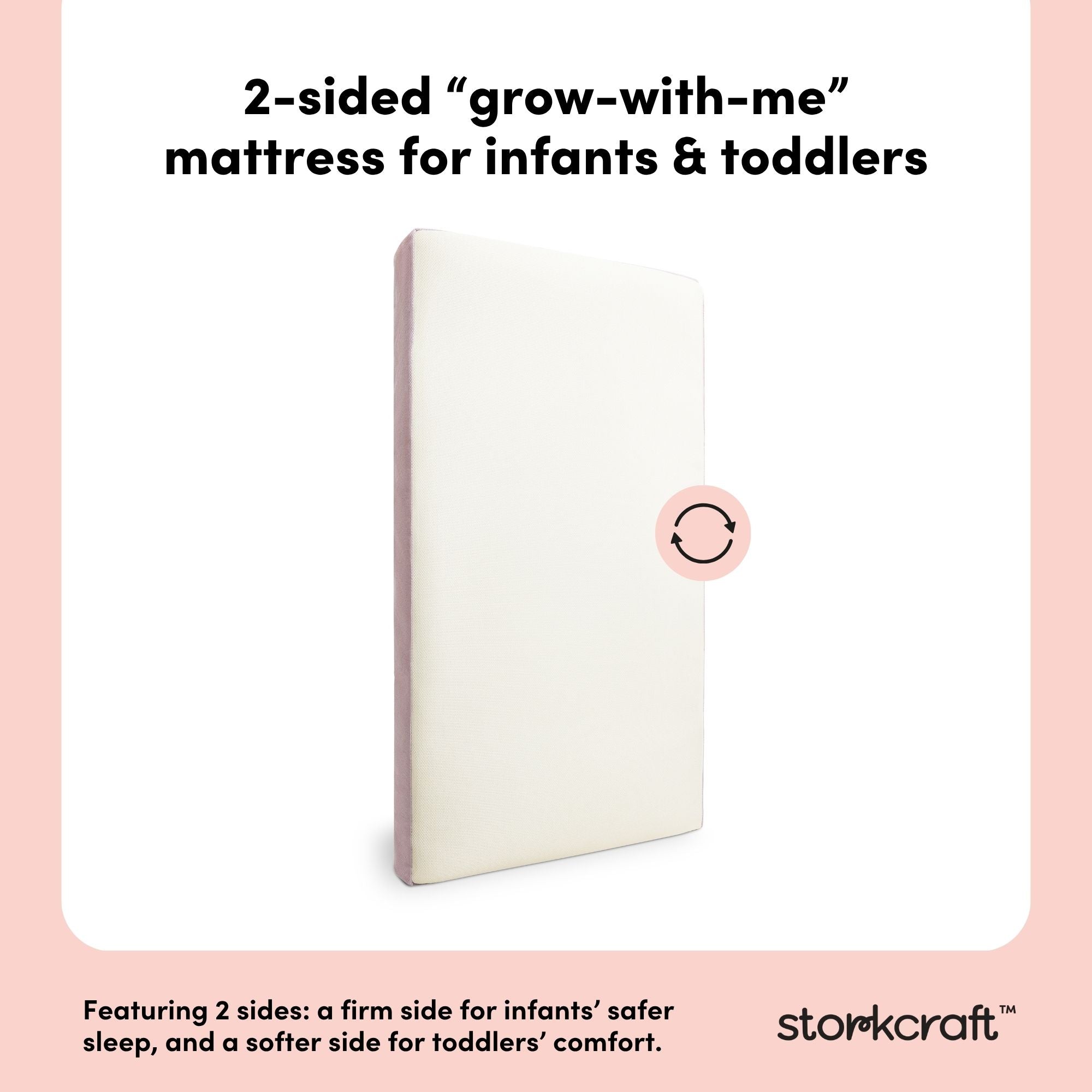 Storkcraft 6-Inch Mesh Dual-Sided Crib And Toddler Mattress dual-sided callout