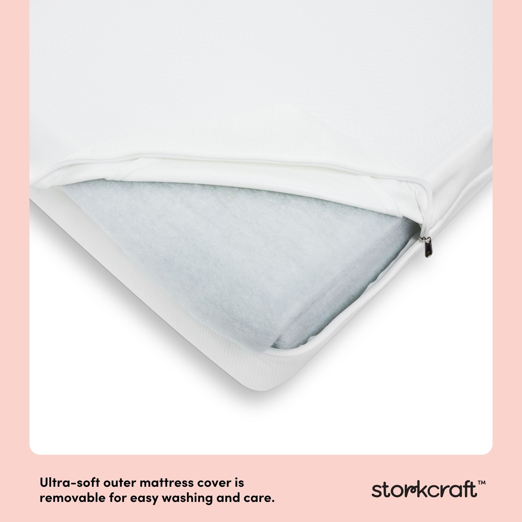 Storkcraft 6-Inch Dual-Sided Crib And Toddler Mattress removable cover