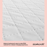 nest changing pad waterproof PEVA closeup callout