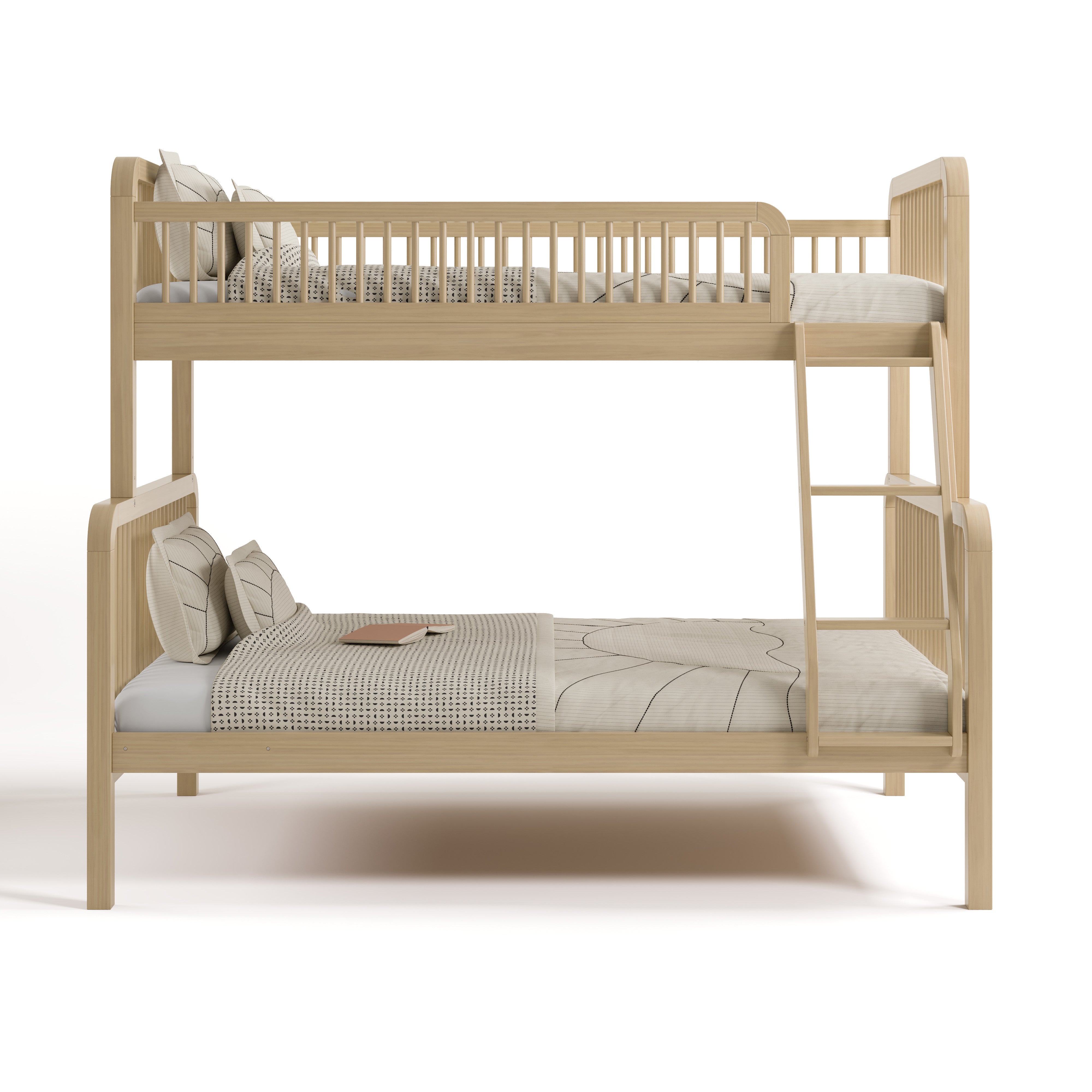 Pasadena driftwood twin over full bunk bed front view