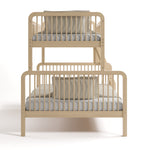 Pasadena driftwood twin over full bunk bed side view