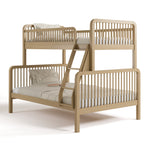 Pasadena driftwood twin over full bunk bed angle view