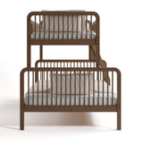 Pasadena hazelnut twin over full bunk bed side view