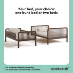 Pasadena hazelnut twin over full bunk bed conversions callout