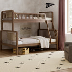 Pasadena hazelnut twin over full bunk bed in a kids room