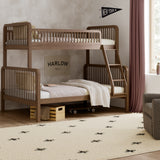 Pasadena hazelnut twin over full bunk bed in a kids room