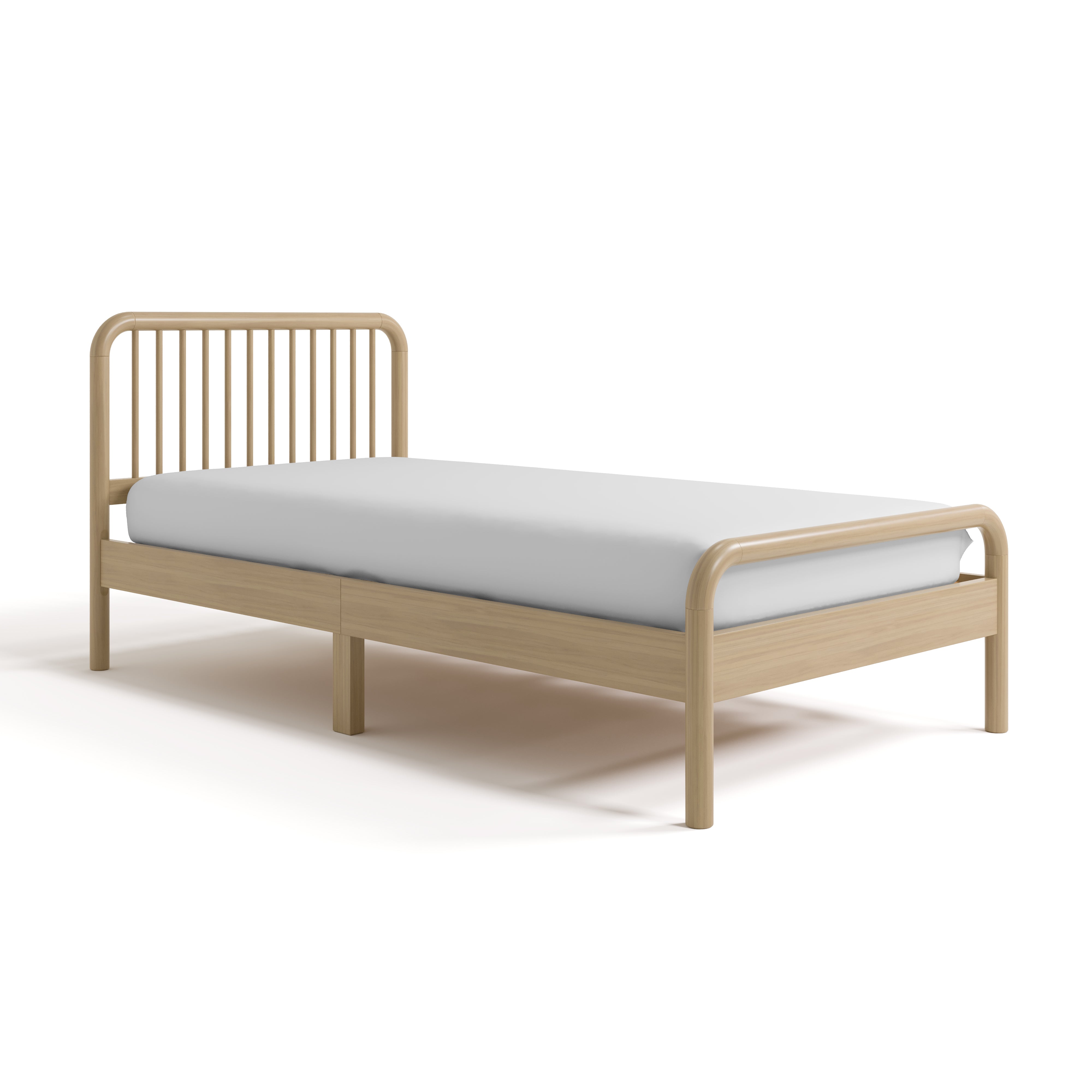 Porto driftwood twin bed angle view