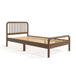 Porto hazelnut twin bed without mattress angle view