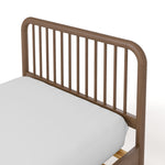 Porto hazelnut twin bed close up of headboard