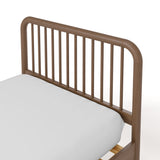 Porto hazelnut twin bed close up of headboard