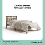 Porto hazelnut twin bed quality callout