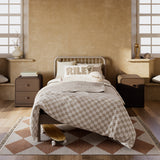 Porto taupe twin bed in a kids bedroom