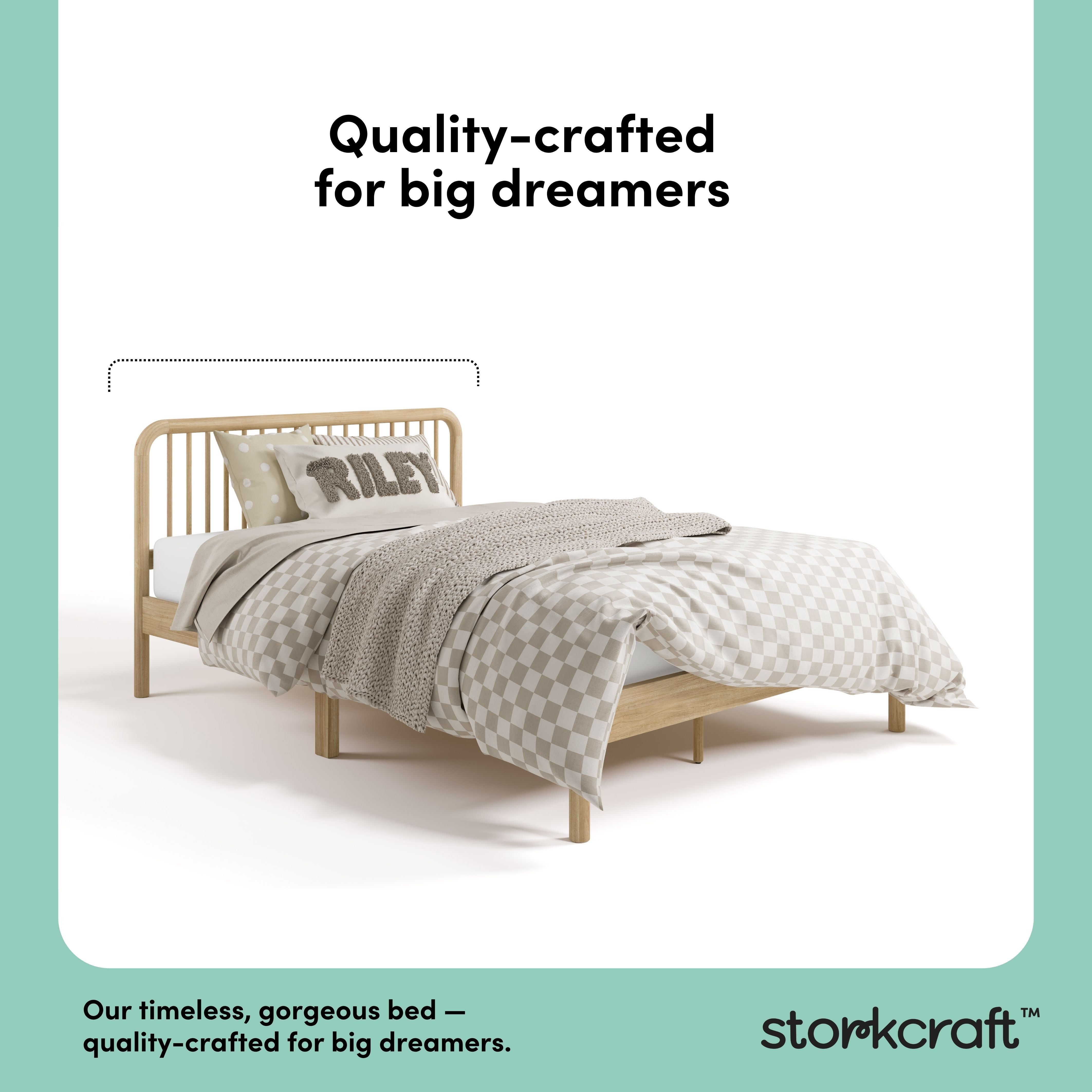 Porto natural full bed craftsmanship callout