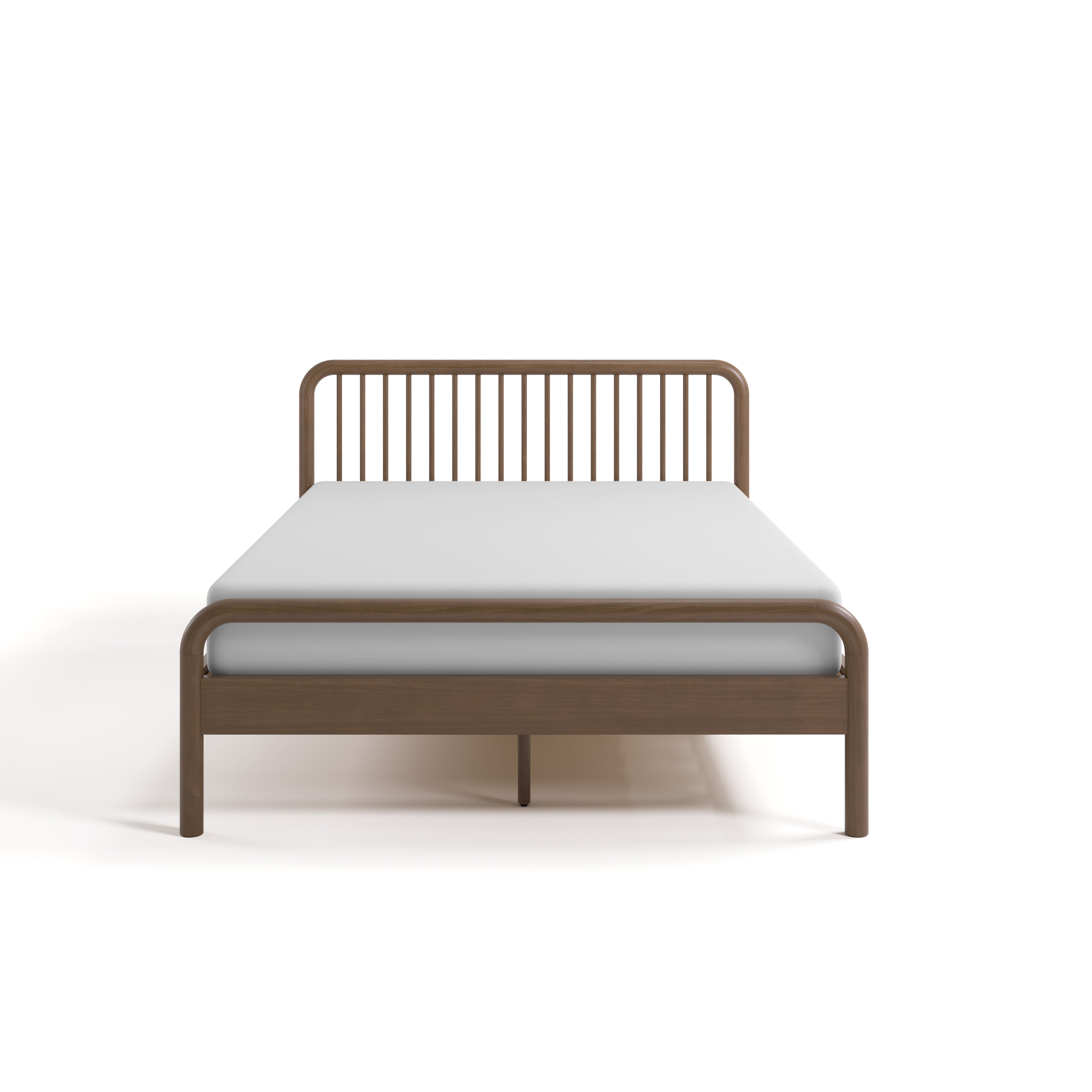 Porto hazelnut full bed front view