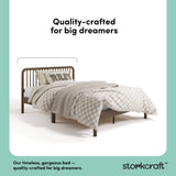 Porto hazelnut full bed craftsmanship callout