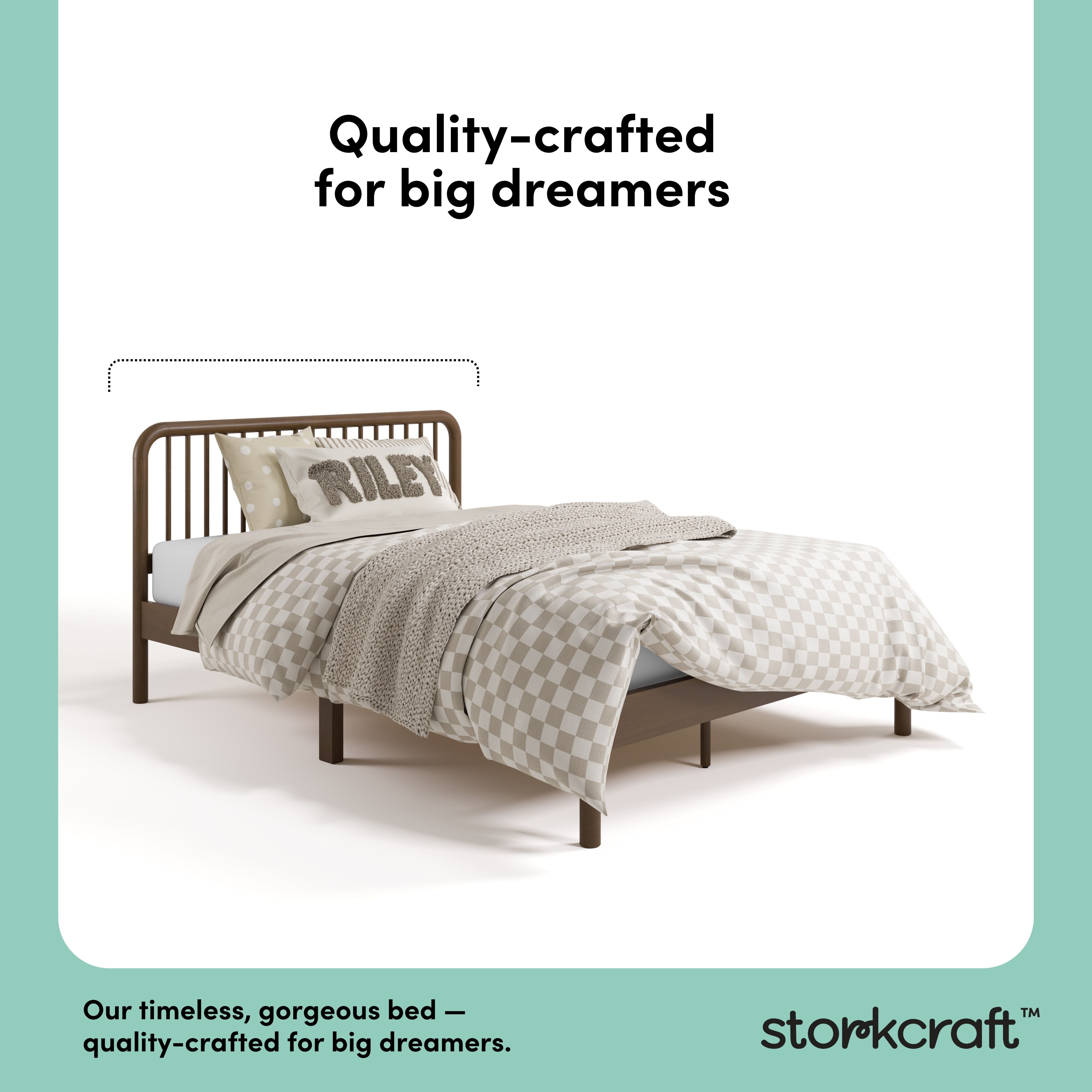 Porto hazelnut full bed craftsmanship callout