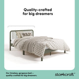 Porto olive full bed craftsmanship callout