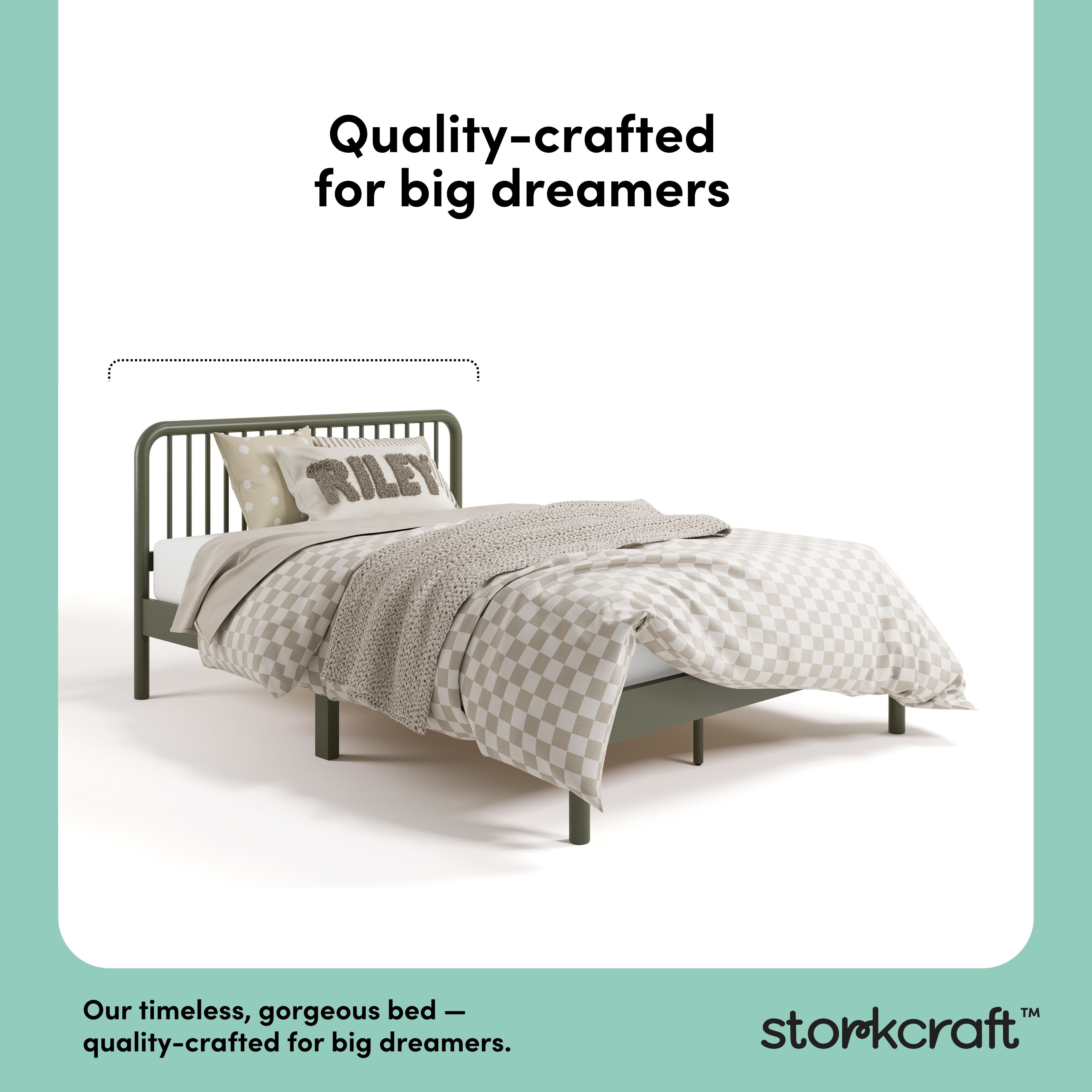 Porto olive full bed craftsmanship callout