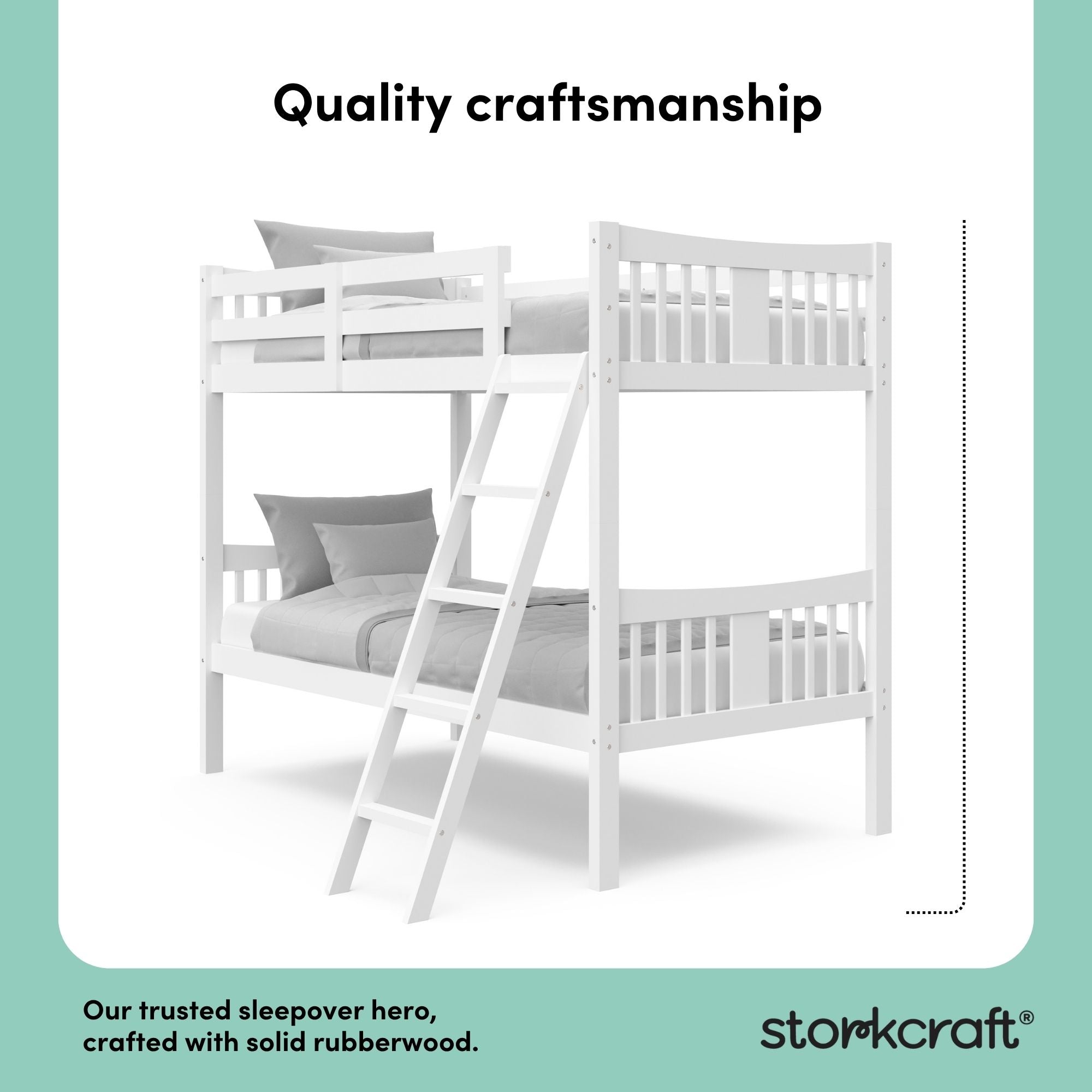 Caribou white twin over twin bunk bed style callout