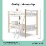 Caribou white with natural twin over twin bunk bed style callout