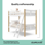 Caribou white with natural twin over twin bunk bed style callout