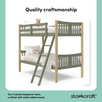 Caribou olive with natural twin over twin bunk bed style callout