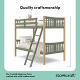 Caribou olive with natural twin over twin bunk bed style callout