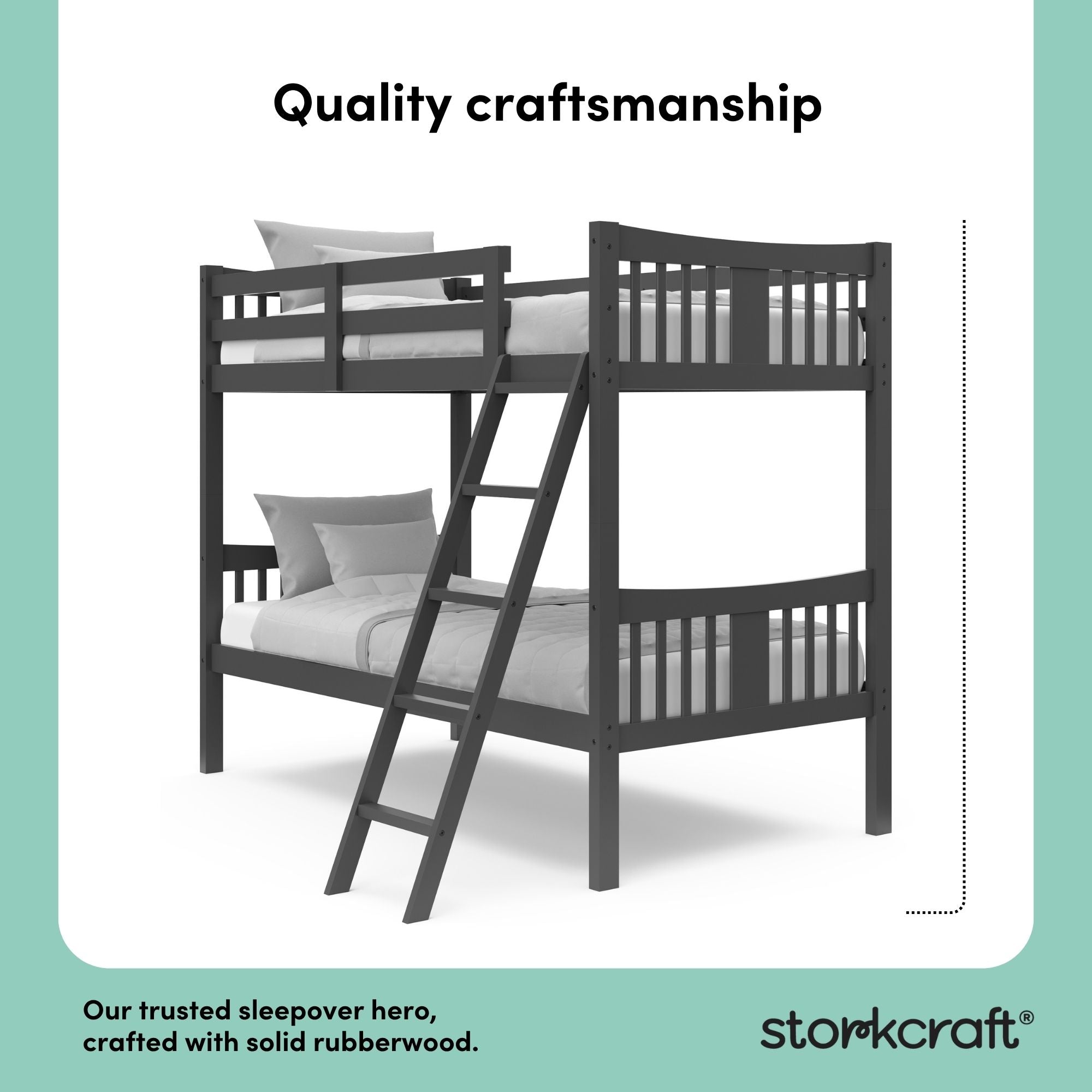 Caribou gray twin over twin bunk bed style callout
