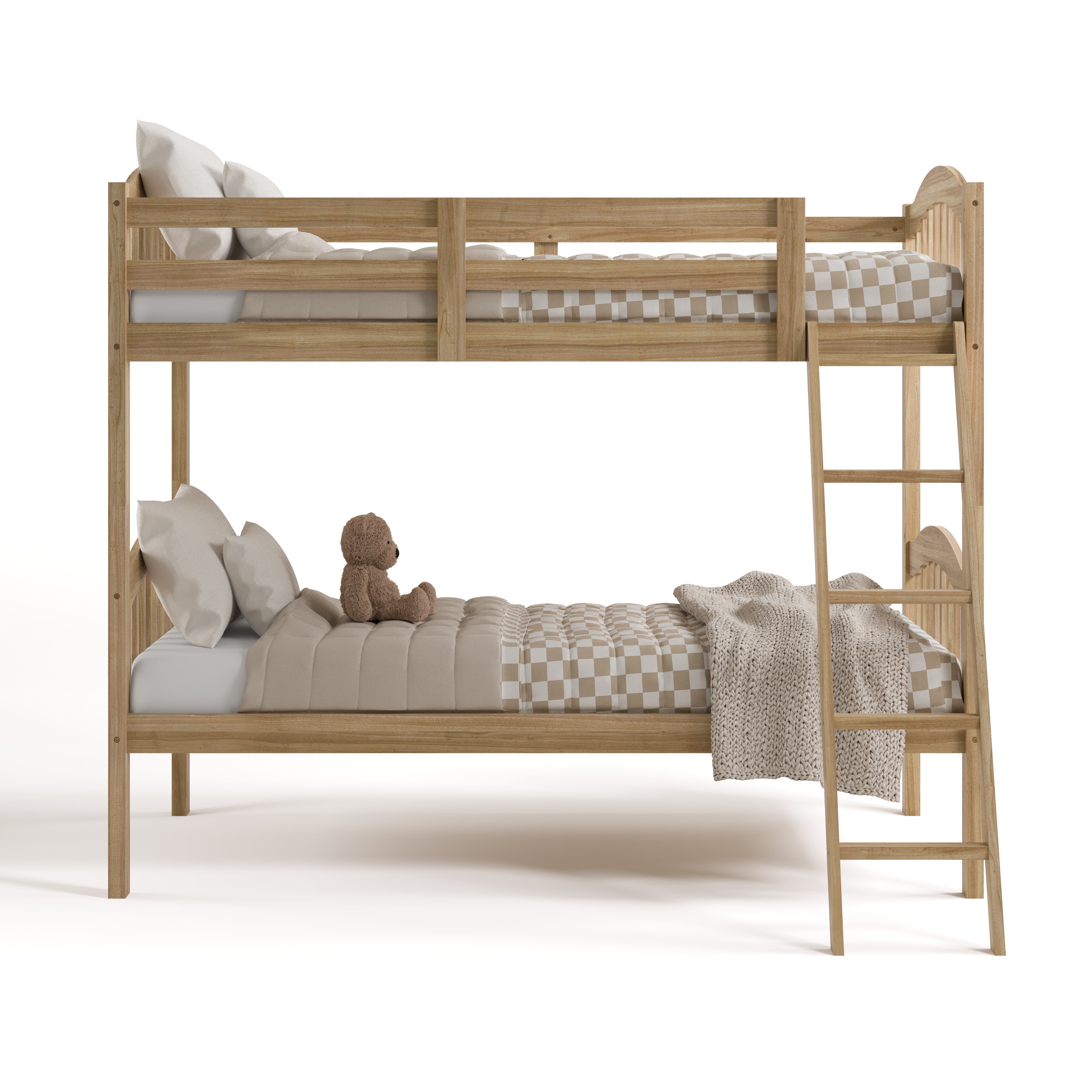 long horn natural twin over twin bunk bed