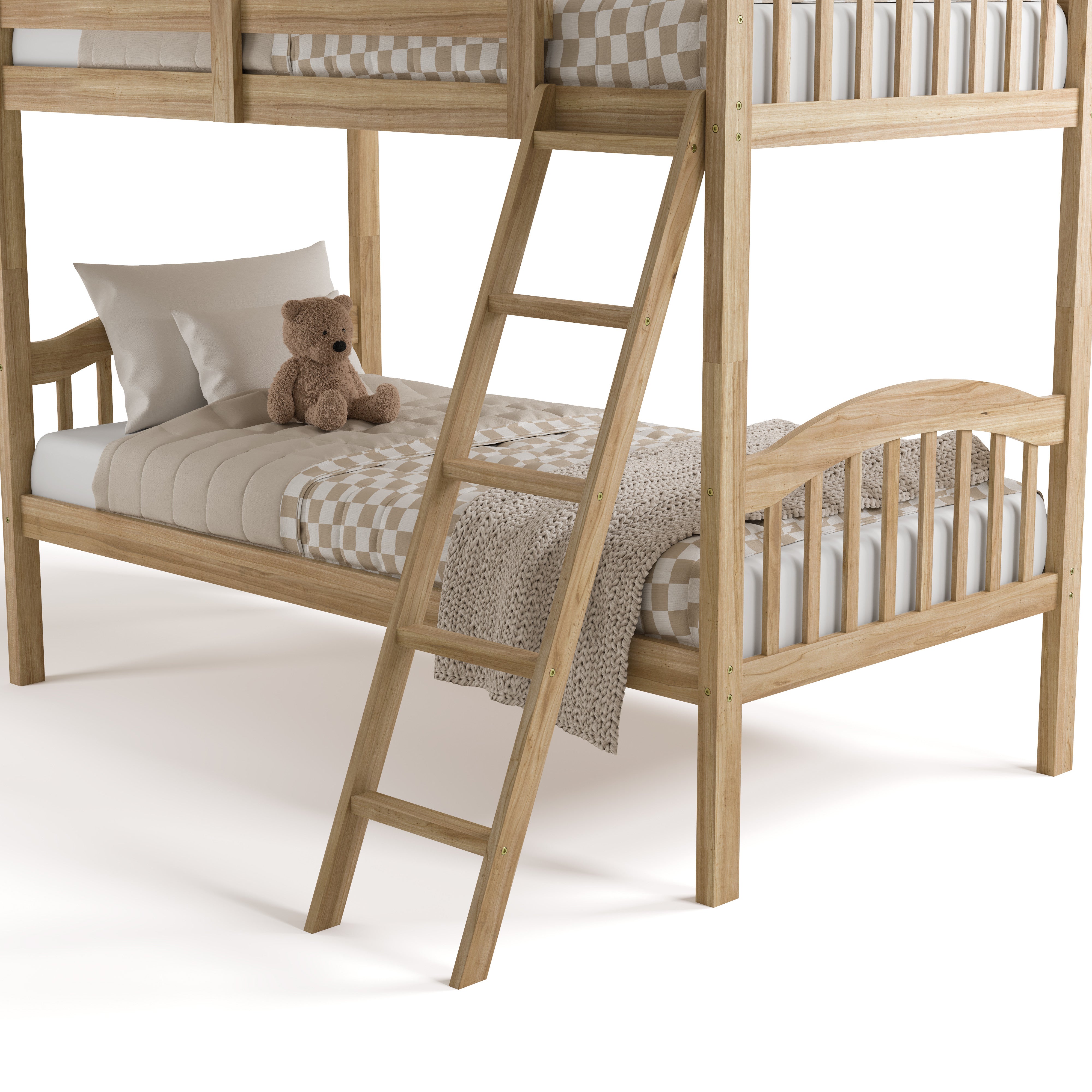 long horn natural twin over twin bunk bed
