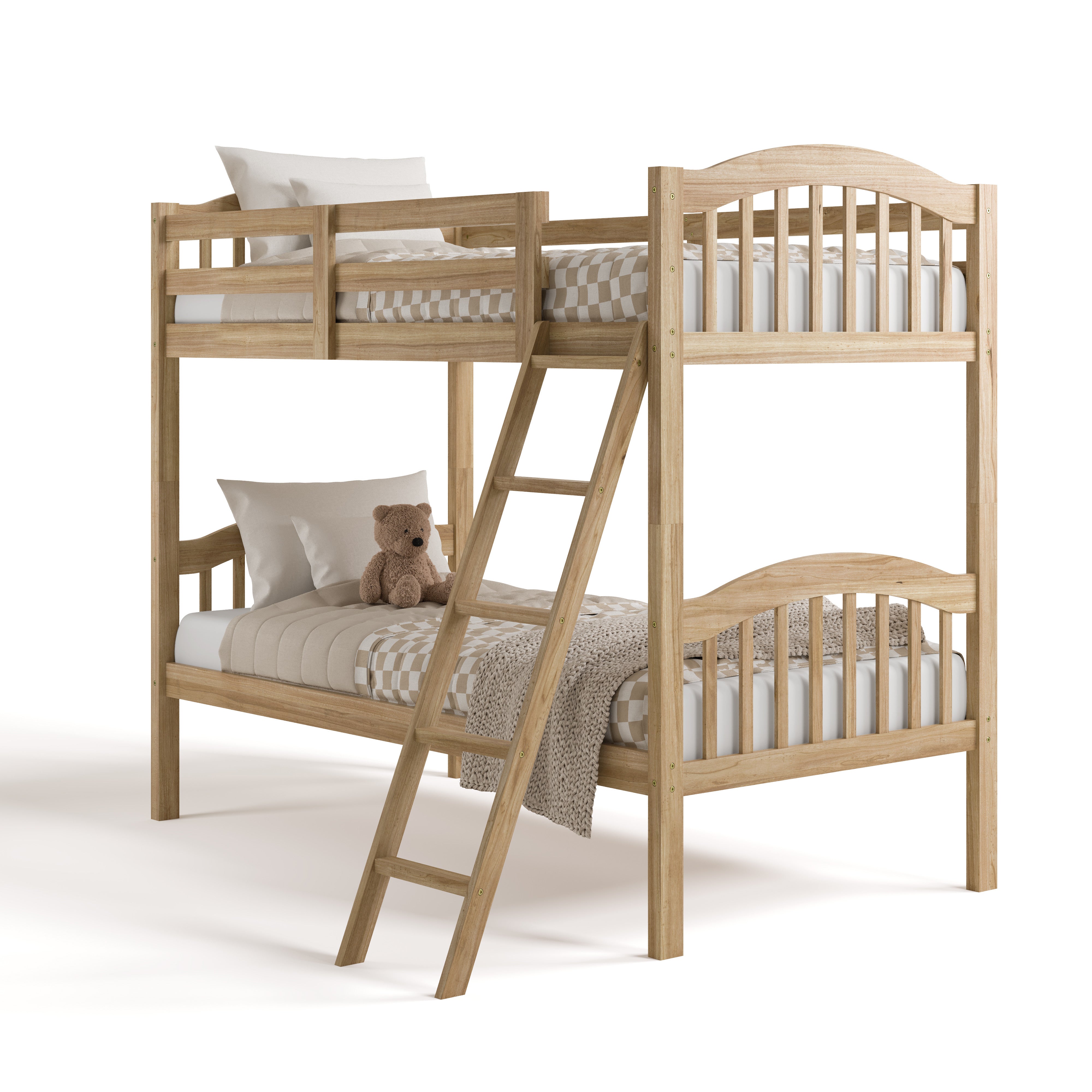 long horn natural twin over twin bunk bed