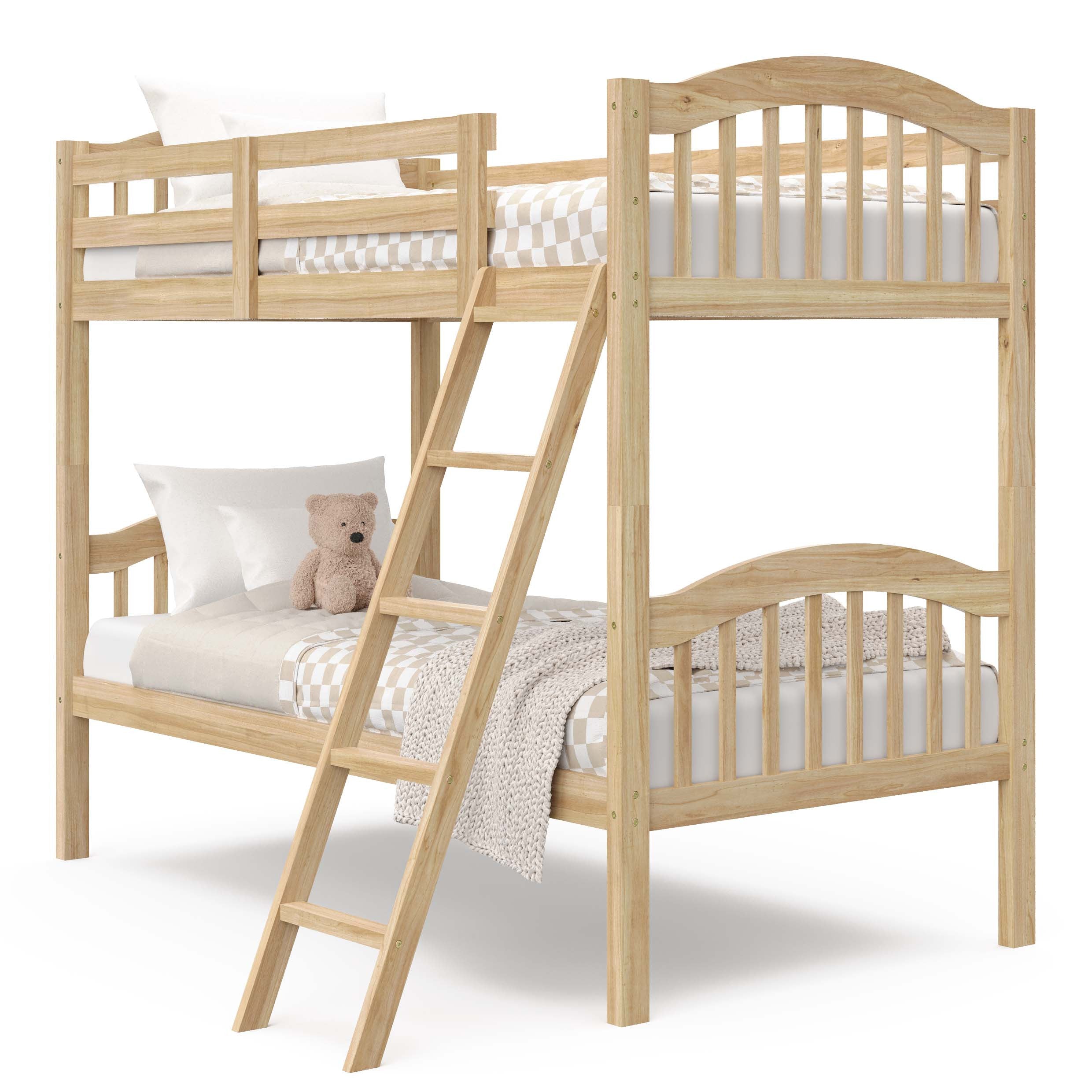 long horn natural twin over twin bunk bed