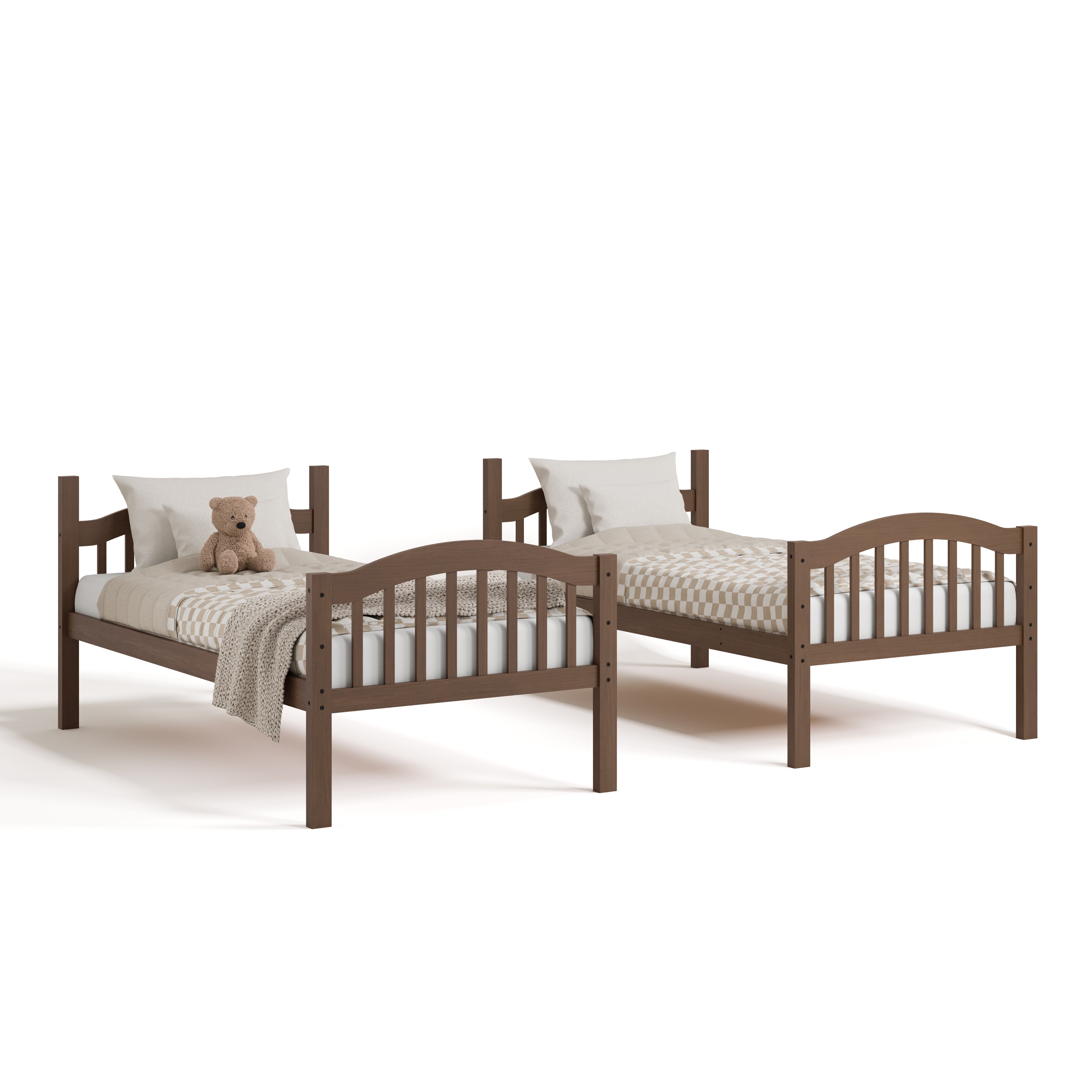 long horn hazelnut twin over twin bunk bed