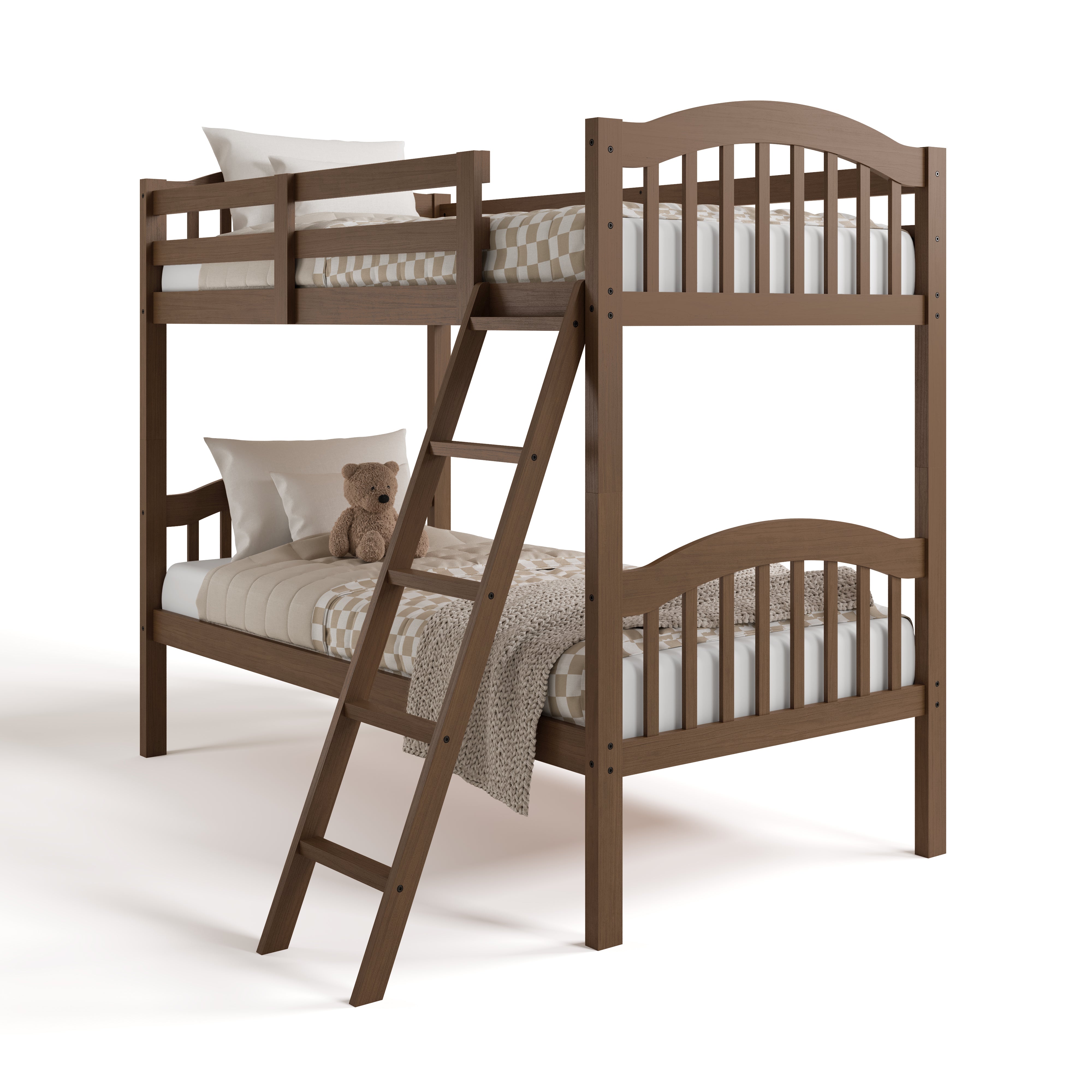 long horn hazelnut twin over twin bunk bed